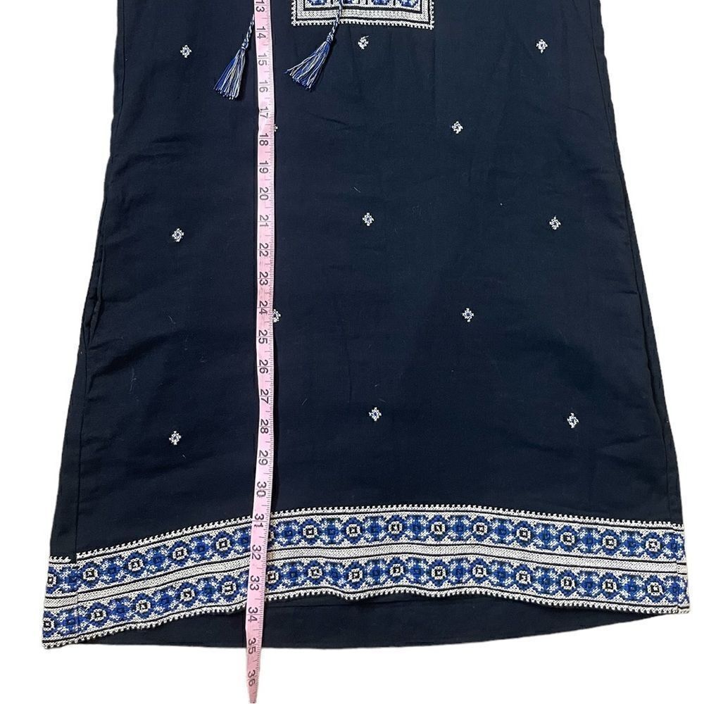 Madewell Embroidered Suncoast Dress in Navy Blue - Picture 14 of 17